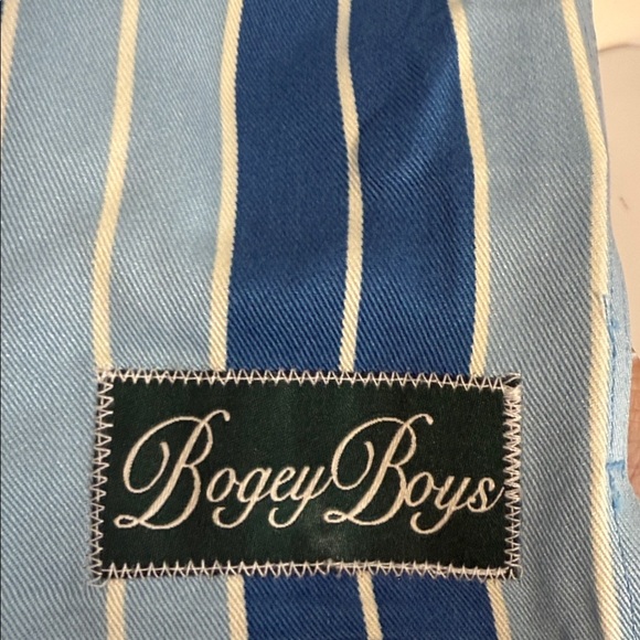 Bogey boys striped button up blue shirt men’s size small - Picture 4 of 4